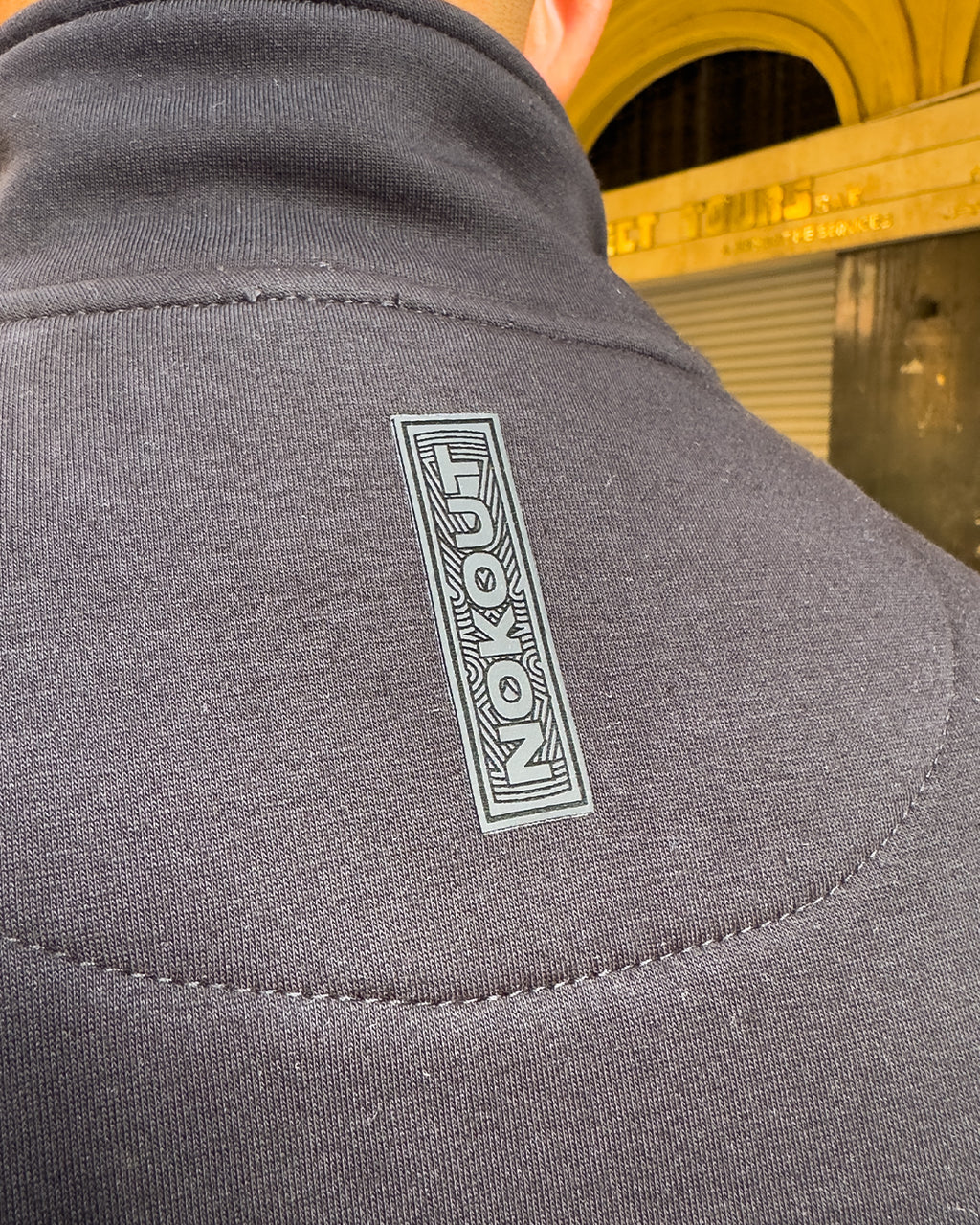 Black Quarter Zipper Sweatshirt