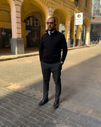 Black Quarter Zipper Sweatshirt