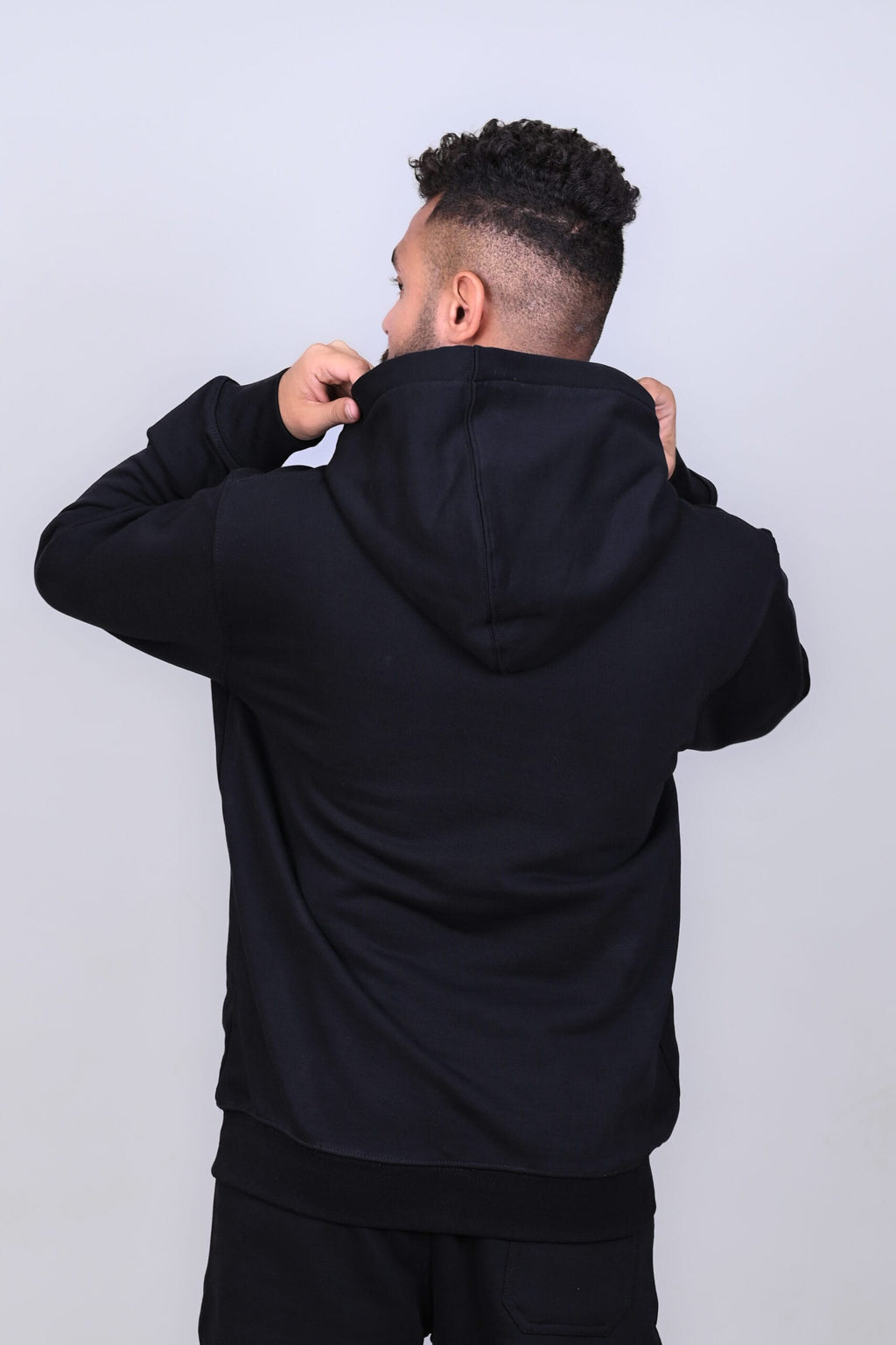 Black Hoodie with Large Cargo Pocket