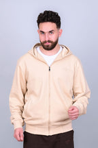 Beige Full Zipper Hoodie