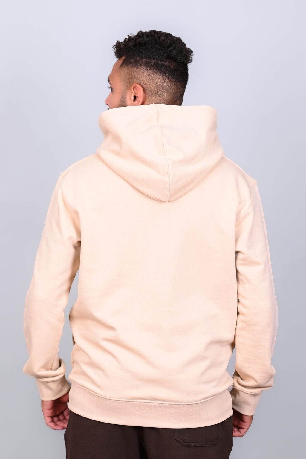 Beige Hoodie with Large Cargo Pocket