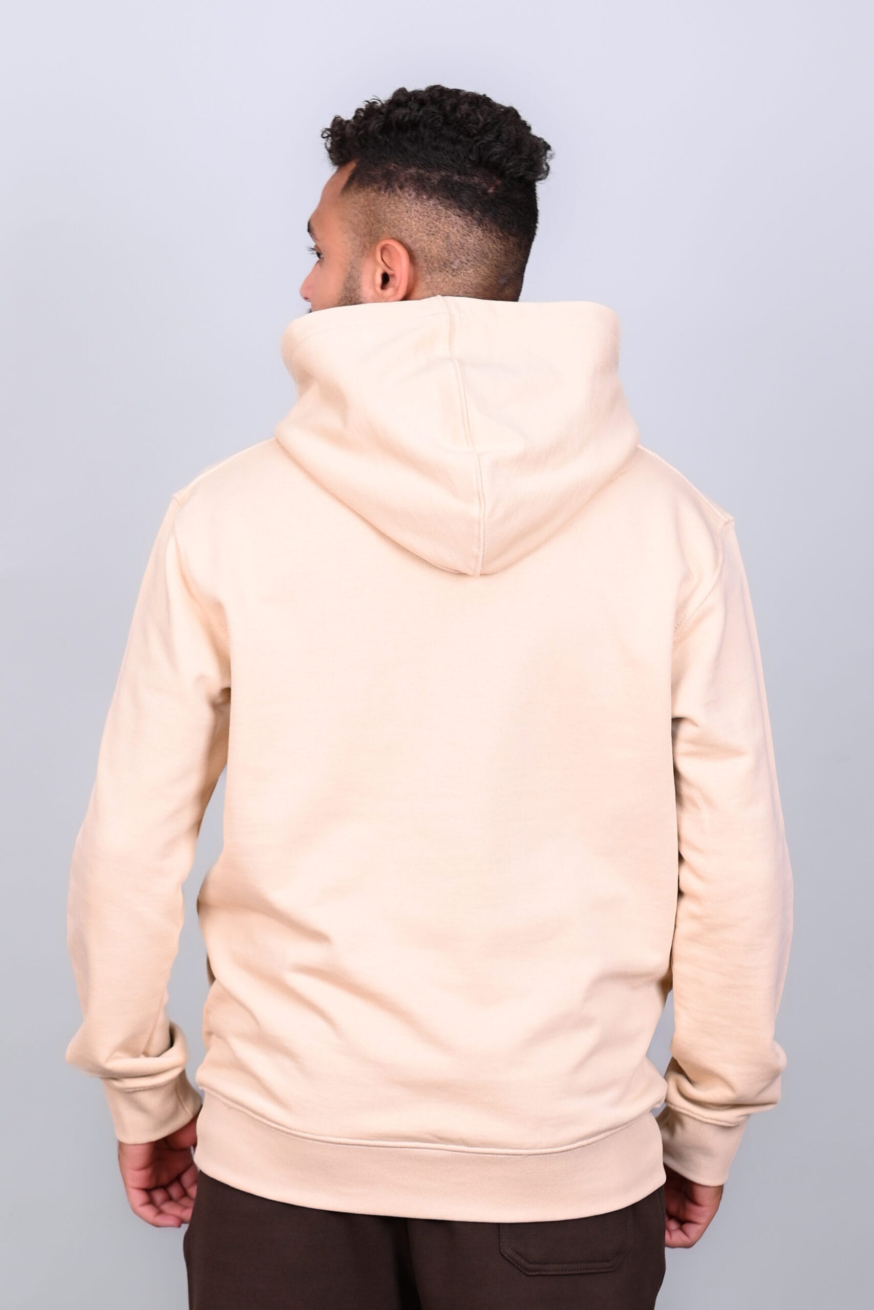 Beige Hoodie with Large Cargo Pocket