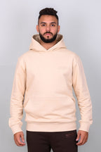 Beige Hoodie with Large Cargo Pocket