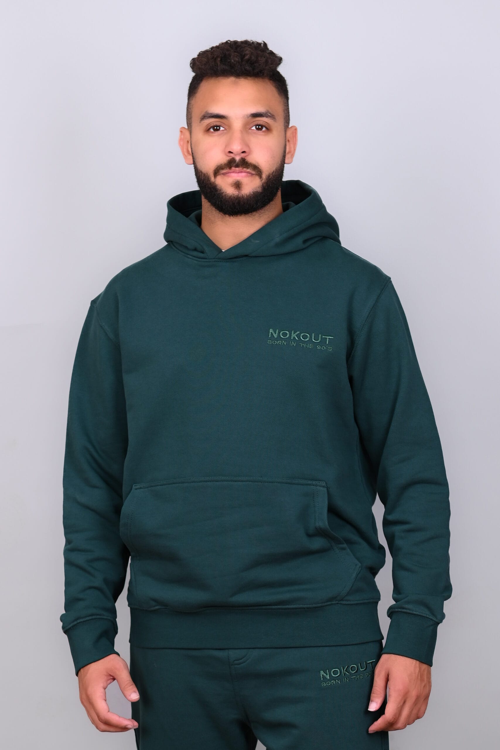 Green Hoodie with Large Cargo Pocket