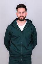 Dark Green Full Zipper Hoodie