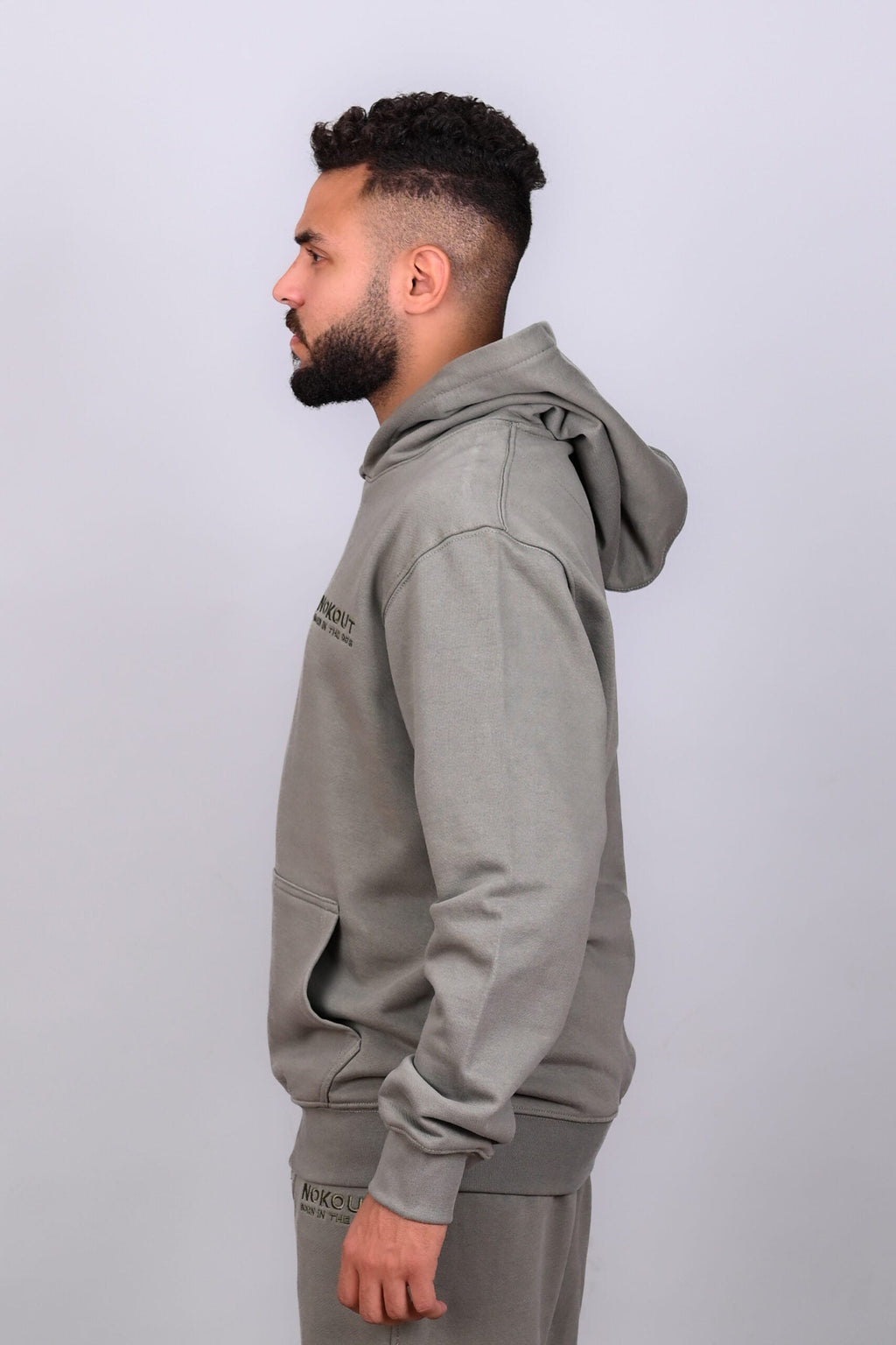 Olive Hoodie with Large Cargo Pocket