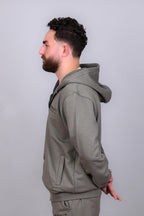 Olive Green Full Zipper Hoodie