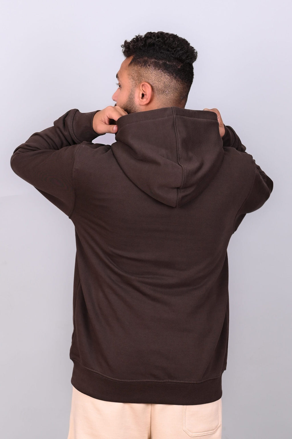 Dark Brow Hoodie with Large Cargo Pocket