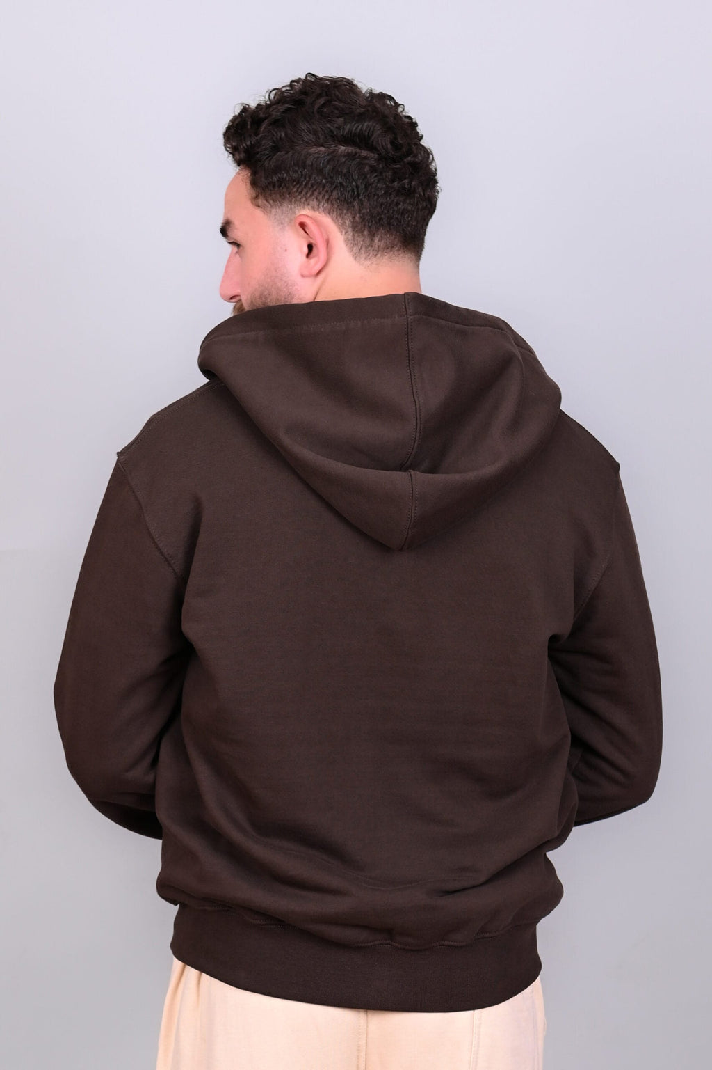 Brown Full Zipper Hoodie
