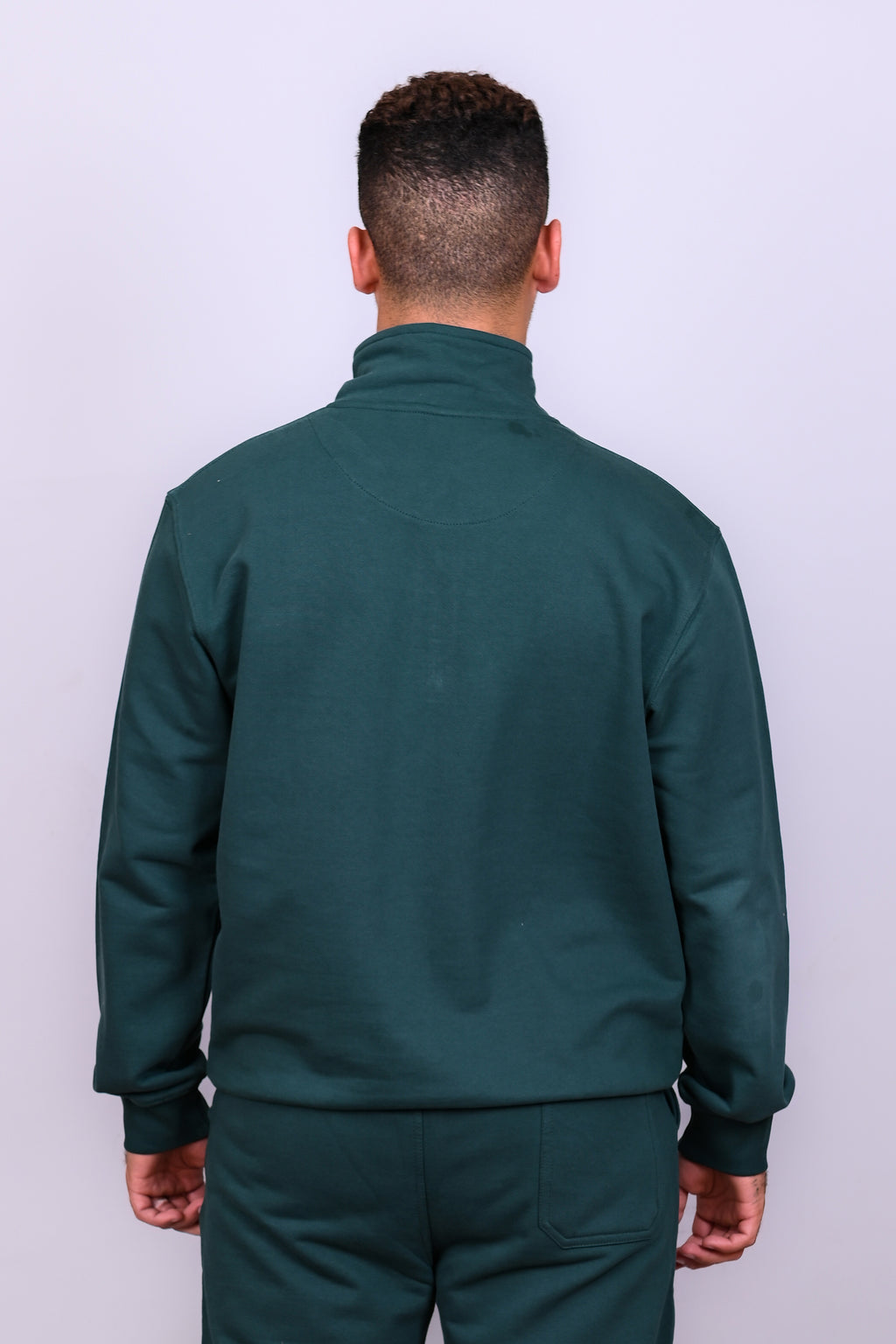 Forest Green Quarter Zipper Sweatshirt