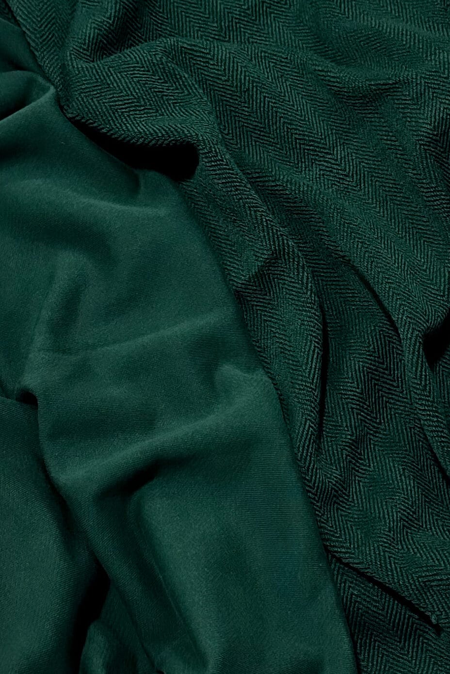 Dark Green French Terry Cotton