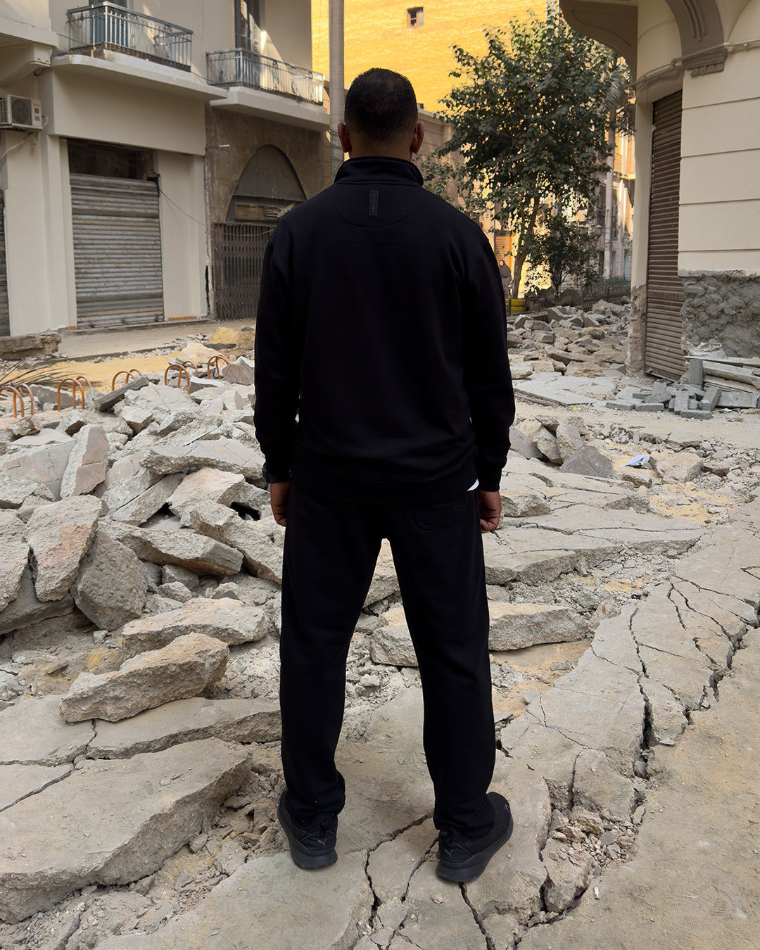 Black Straight Leg Sweatpants